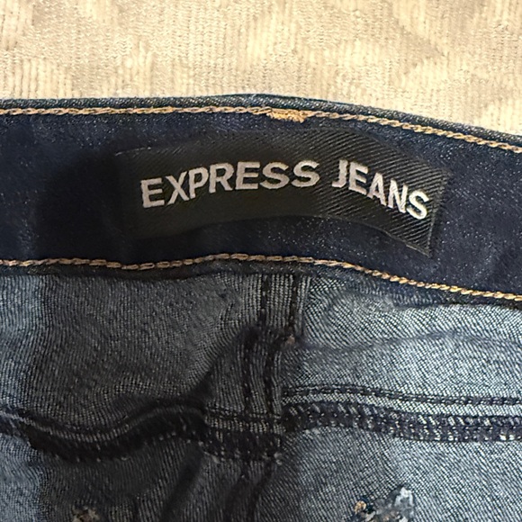 Express Dark Blue Women's Boot Cut Jeans - Picture 4 of 5